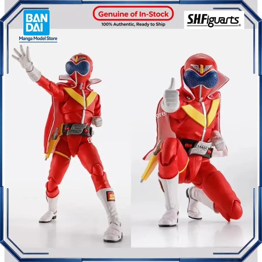 BANDAI S.H.Figuarts Akarenger 50th Anniversary Action Figures Akarenger SHF Super Sentai Gorenger Toys PVC Model