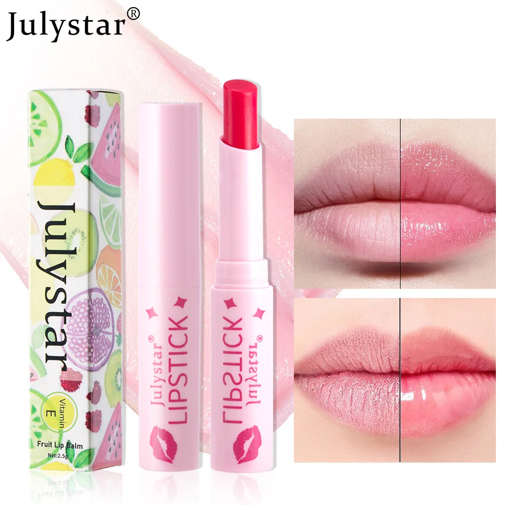 Color Changing Lip Balm - Vitamin E Hydrating Formula, Long Lasting Moisture Care, Fruity Flavor Temperature Activated Lip Color