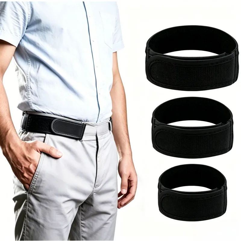 2pcs Fashion Ultra-soft No Buckle Elastic Belts Stylish Comfortable Belt Loop Buckle-Free Belt Unisex Jeans Pants Belt Women
