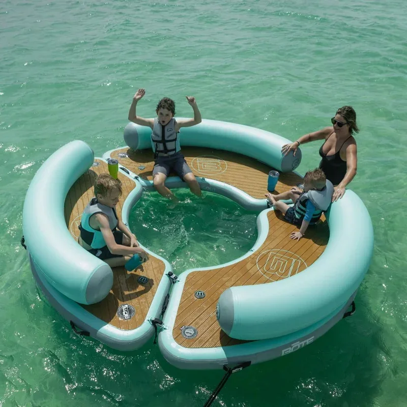 Outdoor Inflatable water hammock inflatable dock platform/Commercial Inflatable Floating loungers Jet Ski Dock Boat Dock