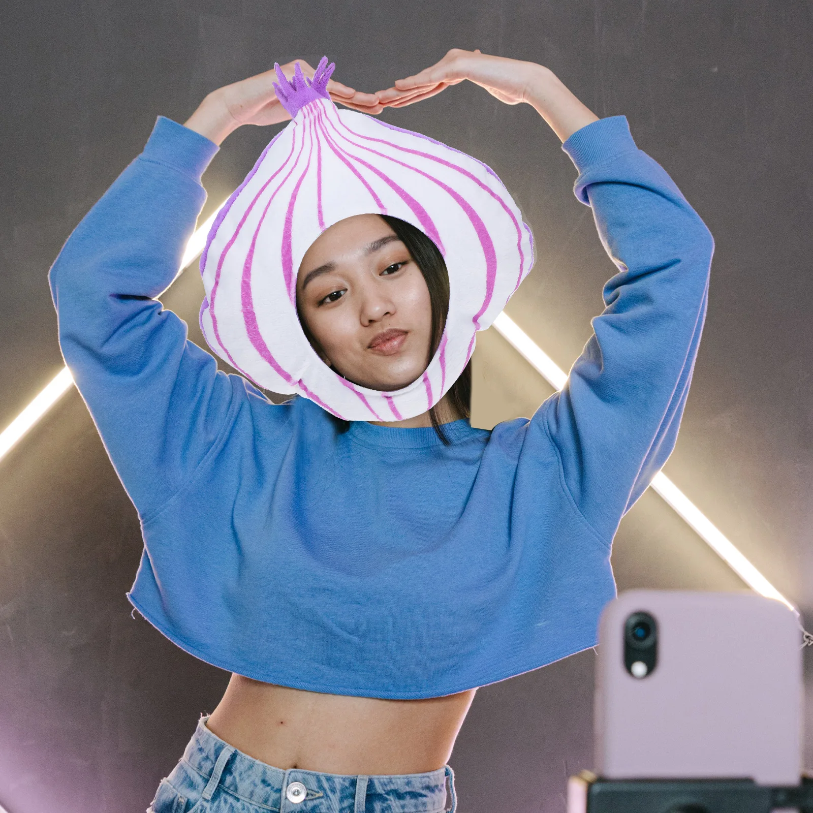

Onion Head Funny Vegetable Costume Headgear Onion Hat Cosplay Party Photo Prop Halloween Decor cosplay onion dress up