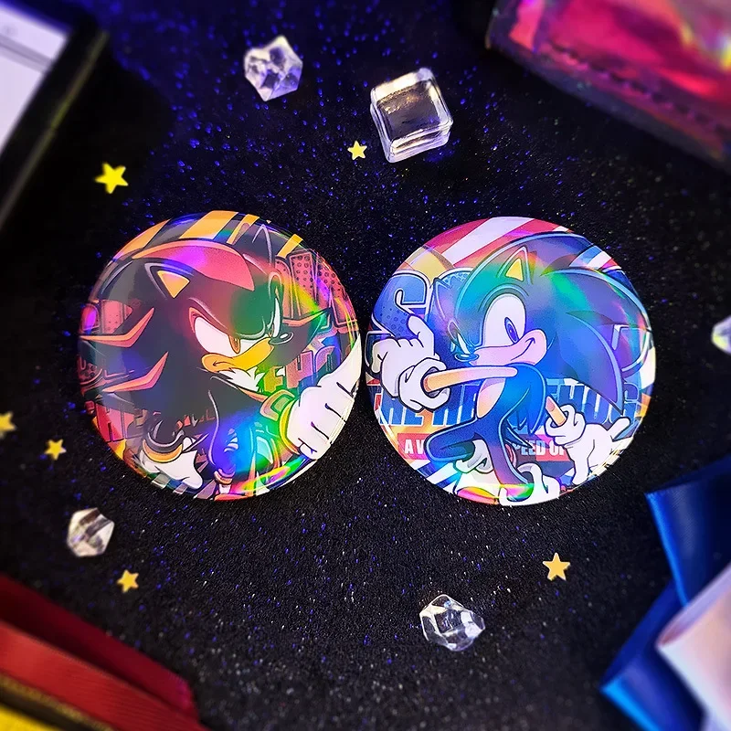 Broche de erizo de velocidad del sonido, broches de sombra del erizo para mujer, insignias Shado Za Hejjihoggu, insignia de Anime para Cosplay