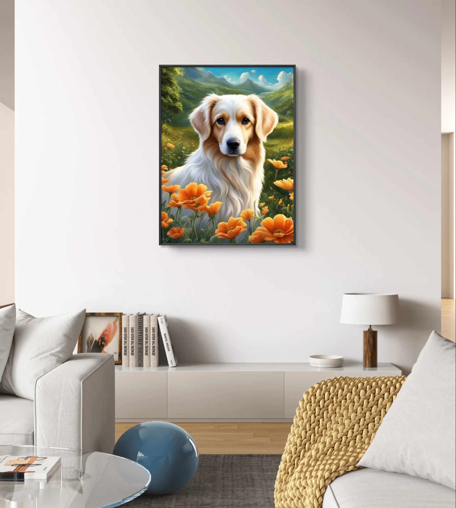 Golden Retriever obraz diamentowy 5D portret zwierząt domowych kreskówka DIYD haft diamentowy krzyż zestaw do szycia salon sypialnia dekoracja