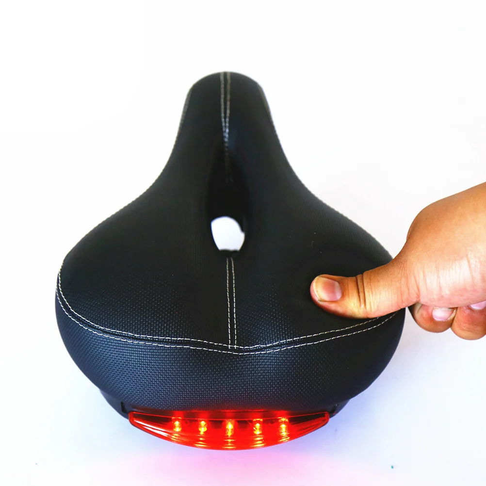 

Bike Saddle With Taillight Waterproof Non-Slip Dual Spring Suspension Breathable Road Bike Seat For Men Women Cycling