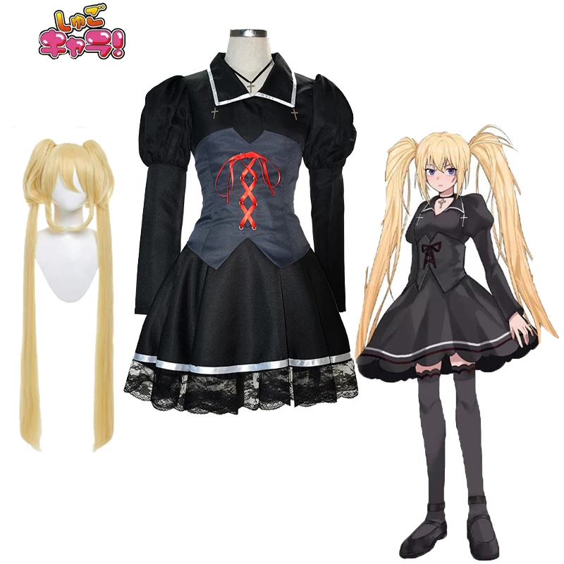 

Аниме Shugo Chara косплей Hoshina Utau костюмы Tsukiyomi Utau платье черная юбка парик женская униформа Сейлор Костюм