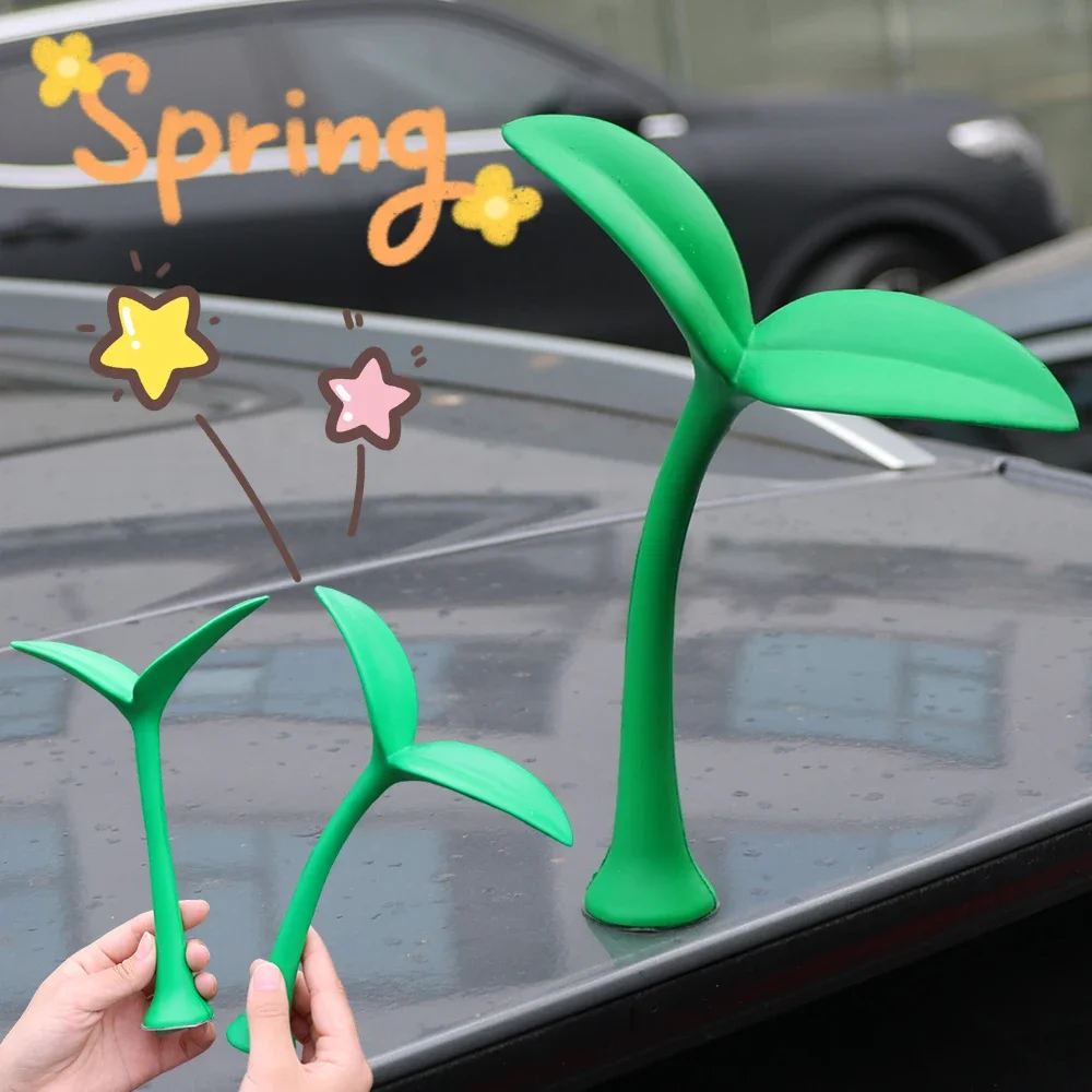 Car Ornaments 3D Car Roof Decoration Stickers Bean Sprout Seedlings Flower Bud Tentacle Ornament Exterior Decorative Accessories