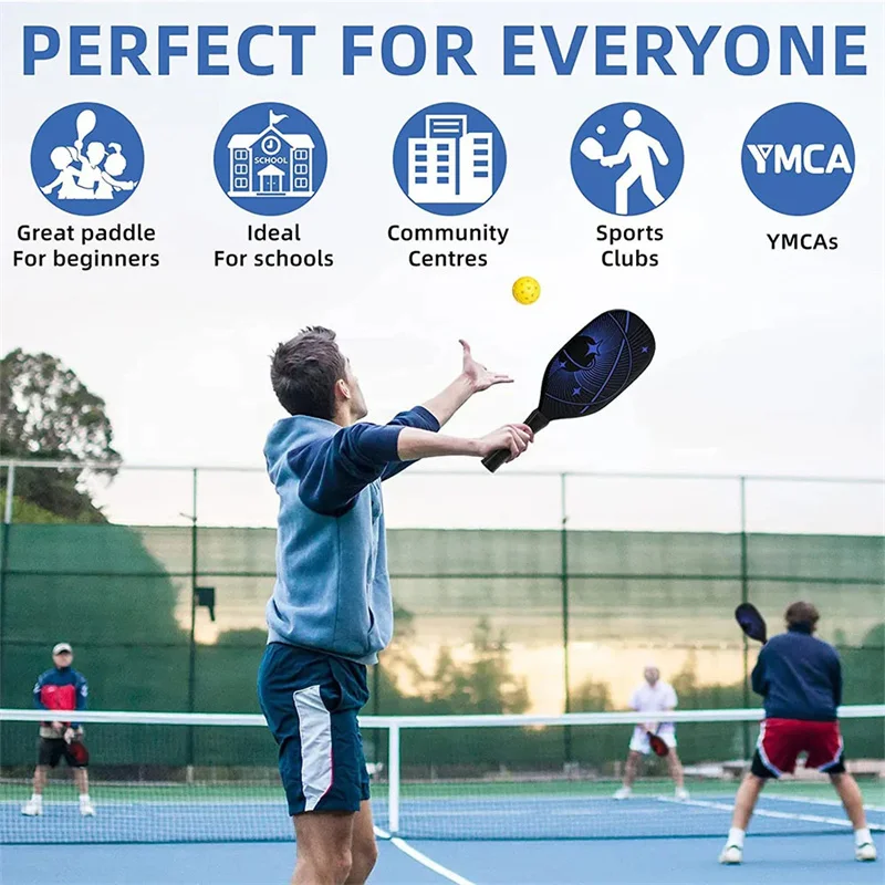 Pickleball Paddles Set of 1 Paddle 2 Pickleballs And Carry Package USAPA Approved Rackets Honeycomb Core Gift Kit Indoor Outdoor