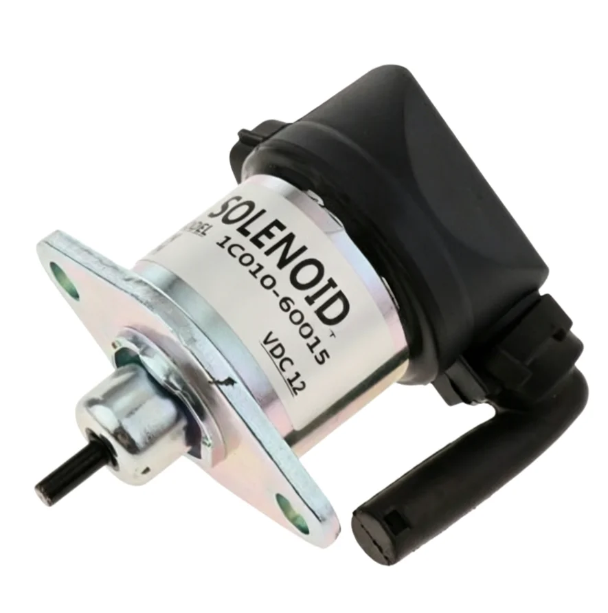 1pc 12V Shutdown Solenoid 1C010-60015 1C010-60016 1C010-60017 Compatible with Kubota V3300 V3800 Engine 1998-2006 Replacement