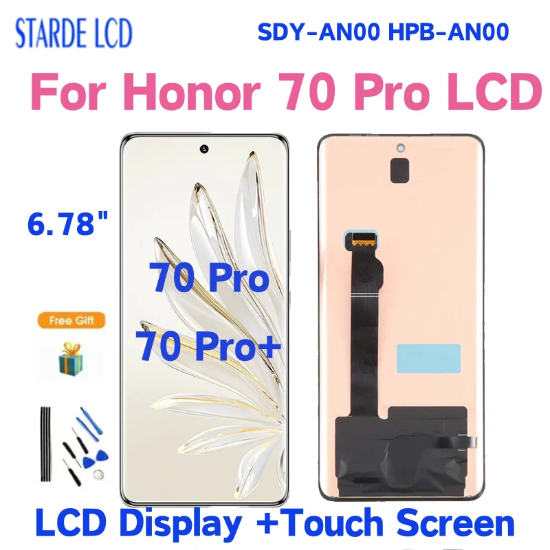 

6.78" Original For Huawei Honor 70 pro LCD Display Touch Screen Digitizer Assembly For Honor 70 Pro plus SDY-AN00 HPB-AN00 LCD