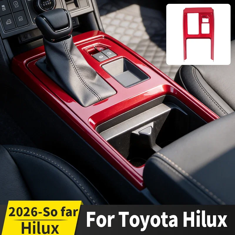 

For 2026 Toyota Hilux Center Console Decorative Panel Cover Anti Scratch Interior Styling Protect Trim Car interior Accessories