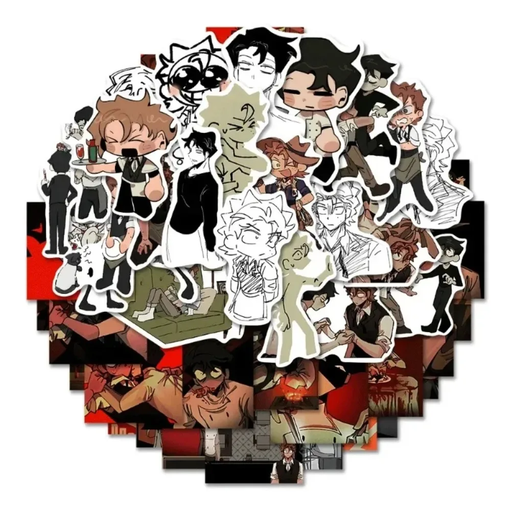 52Pcs Horror Game Character Stickers Cartoon Anime Decoration Phone Case Bicycle Water Cup Computer Desktop Bookshelf Skateboard