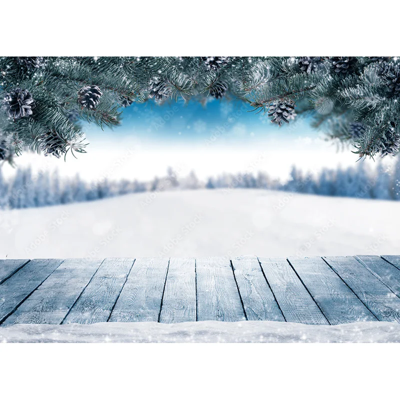 Christmas Wooden Planks Theme Photography Background Snowman Children Portrait Backdrops For Photo Studio Props 211220 SDMB-07