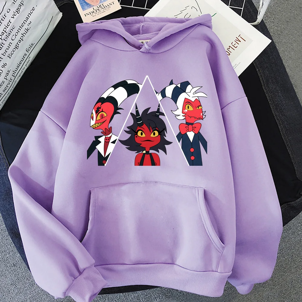 Navidad Helluva Boss para otoño Comic Moletom suave Sudadera de cómic polar estampado gráfico ropa de primavera Sudaderas Unisex