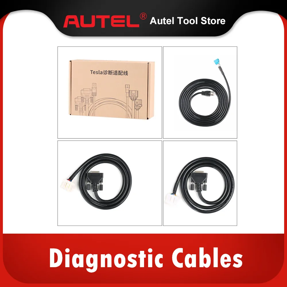 

Autel TESKIT Autel for Tesla Diagnostic Adapter Cables for Tesla S and X Models Work with MaxiSYS Ultra/ MS909/ MS919 Tablet