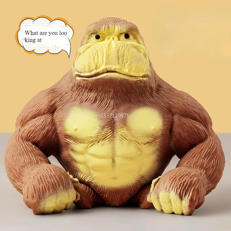 Leuke Gorilla Beeldjes Humoristische Uitdrukking Aap Standbeelden Rekbaar Knijpdier Figuur Kantoor Ornament Woondecoratie