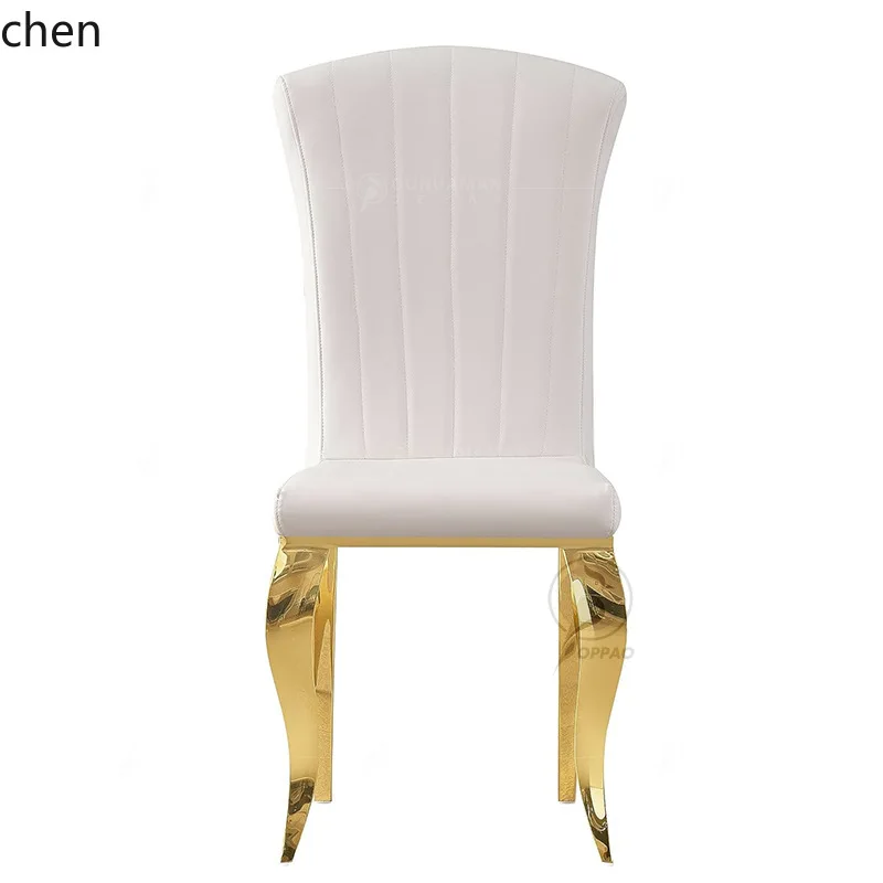 YFY Light Luxury Stainless Steel Dining Chair Velvet Chair  Leather Chair Modern Simple European Style Fashion Creative Leisure