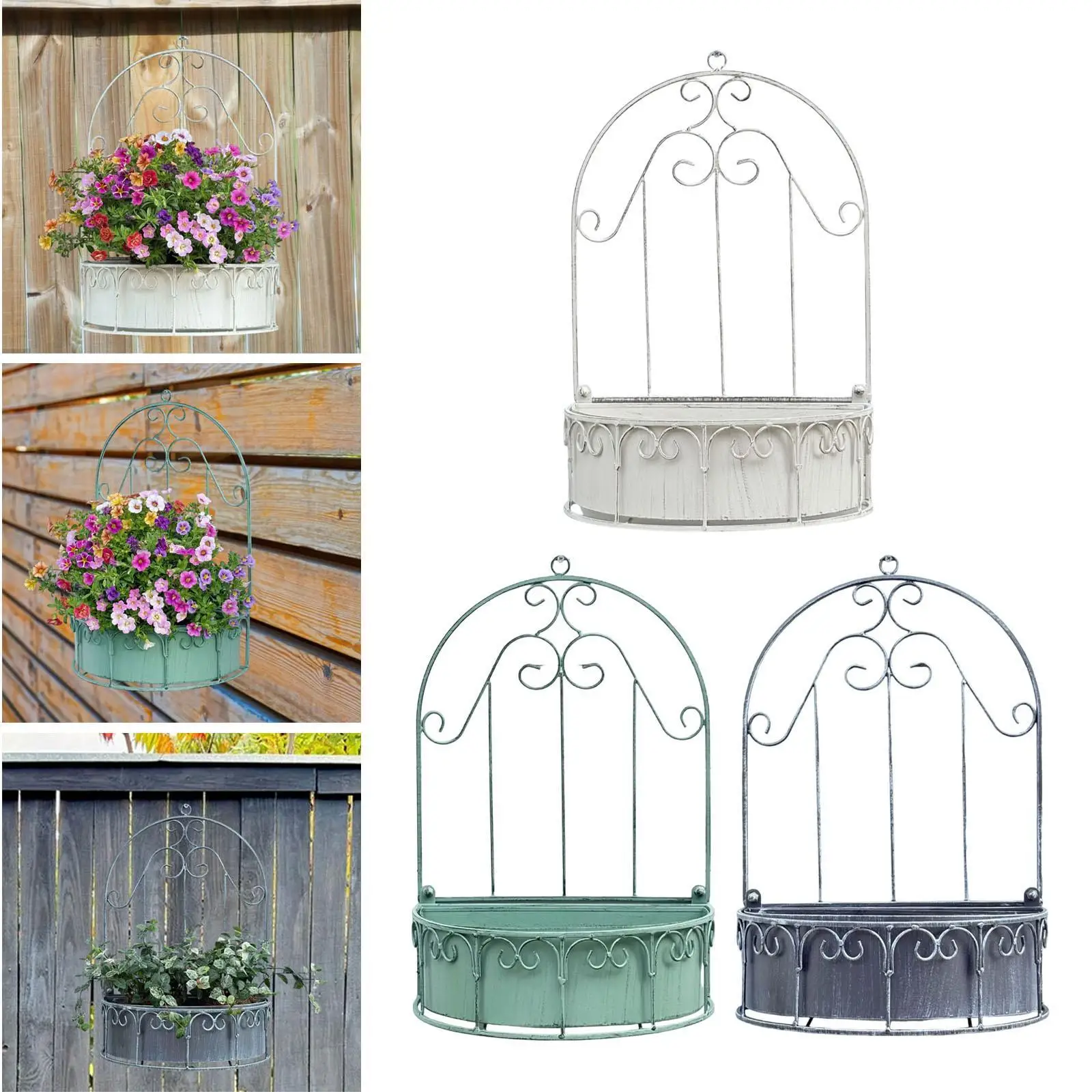 زارع مثبت على الحائط قابل للفصل للاستخدام الداخلي والخارجي صندوق زهور معلق #1