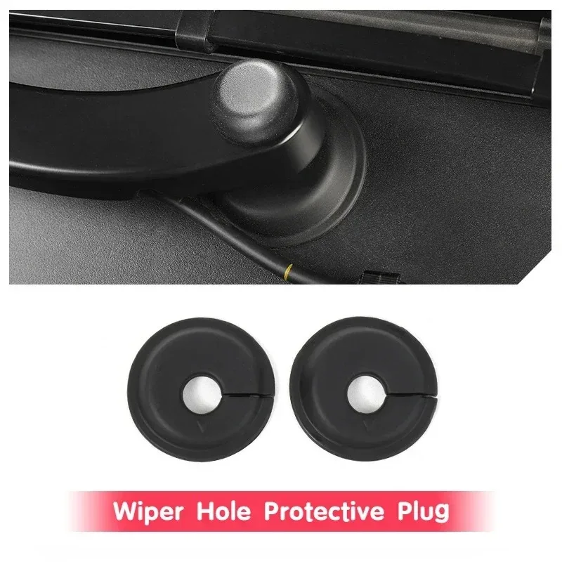 For Tesla Model Y Car Wiper Arm Bottom Hole Protective Cover Auto Dustproof Waterproof Block Off Plug Caps Accessories 2021-2024