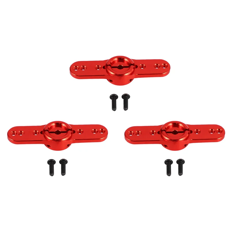 

3X Metal 15T Servo Horn 15 Tooth Steering Servo Arm For 1/5 RC Climbing Car Gasoline / Electricity Red
