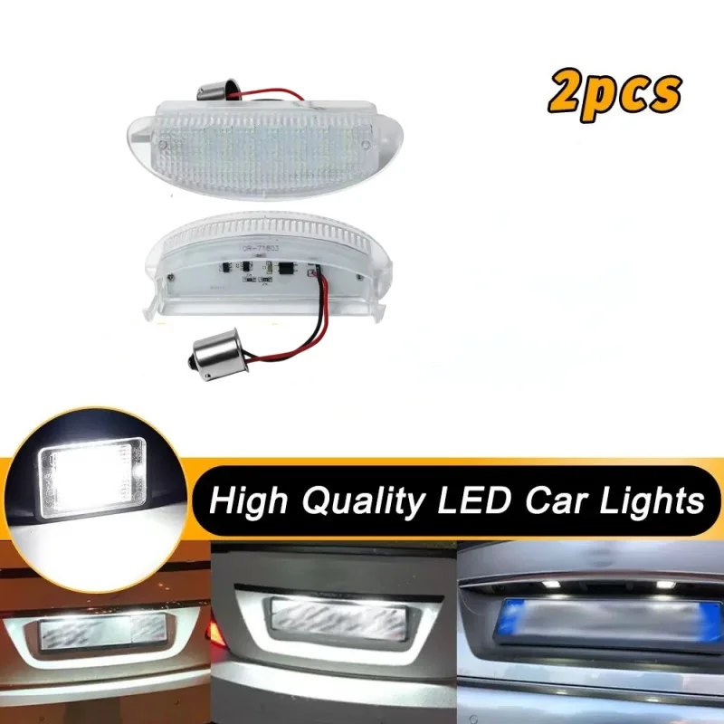 

2pcs White Error Free Car LED Number License Plate Light Lamps for Renault Clio Sport MK2 Clio II 1998-2005 Twingo I 1993-2007