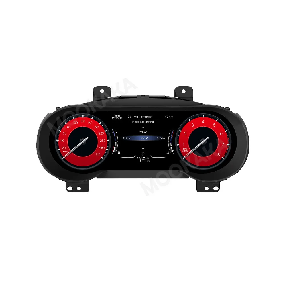 12.3 "شاشة لينكس سيارة LCD مقاييس أداة العنقودية الرقمية قمرة القيادة الافتراضية لمازيراتي جيبلي 2014-2023 LCD عداد السرعة داش