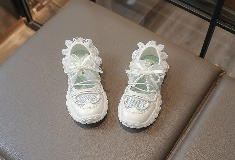 Süße Prinzessin Mary Jane Sneaker für Mädchen mit großer Schleife, verstellbarem Riemen, weicher Sohle, atmungsaktive Sommerschuhe – Detail 4