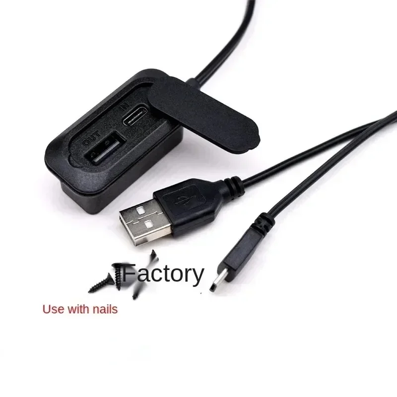 Backpack External USB Charging Port Adapter Charging Cable Luggage USB Charging Accessories Type-c Port Cables