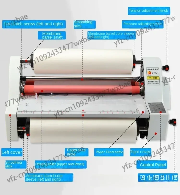 Máquina de laminación pequeña A3, máquina de sellado V350, máquina de laminación de película de doble cara eléctrica