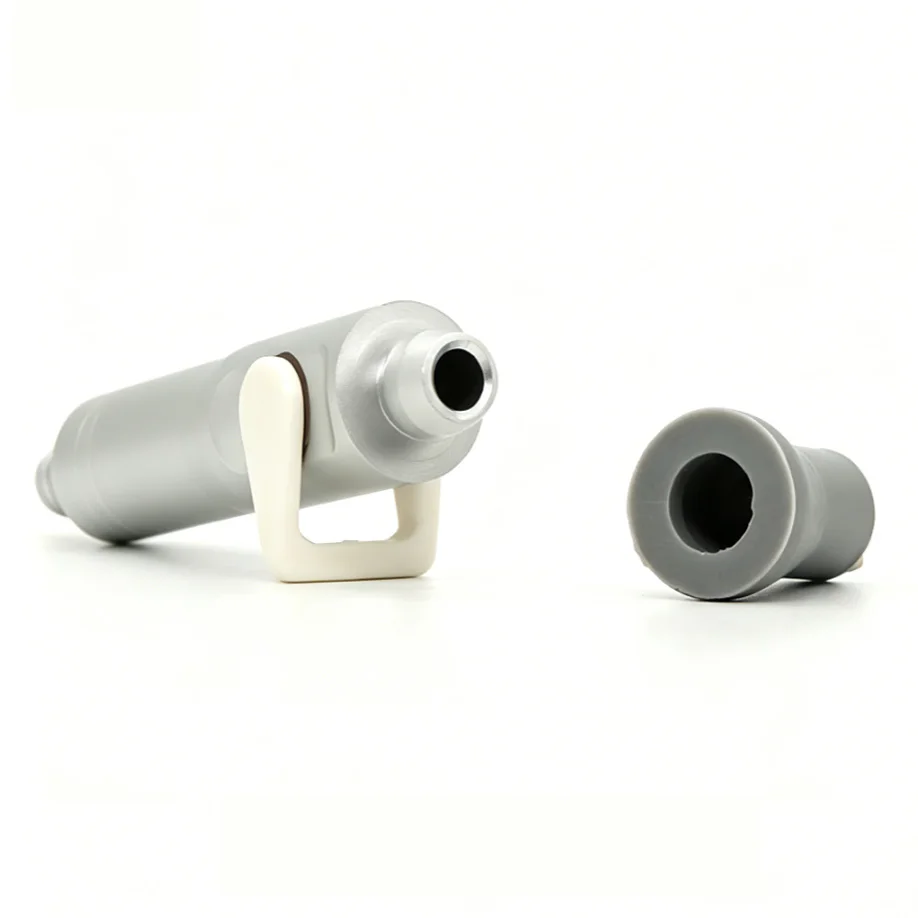 7 mm/8 mm zwak zuigend handstuk met grijze siliconen punt en siliconen hoes, instelbare zuigkracht tandartsstoelaccessoire