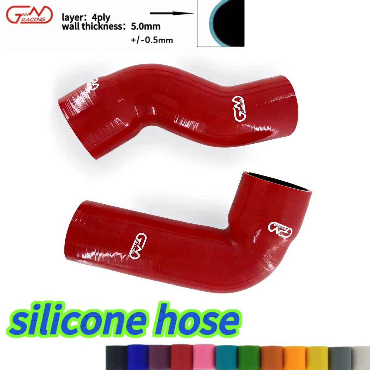 

JN RACING Силиконовый шланг ИНТЕРКУЛЕРА KITS 4-слойный для AUDI A3 VW GOLF GTI 06-10 2.0T TURBO MK5 FMIC