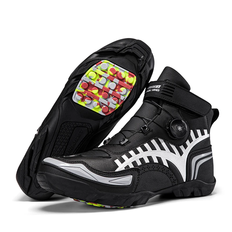 

Мотоциклетные ботинки, четырехсезонные мужские ботинки больших размеров с высоким берцем, защитная мотоциклетная обувь, ботинки для беговых лыж, уличные ботинки для верховой езды