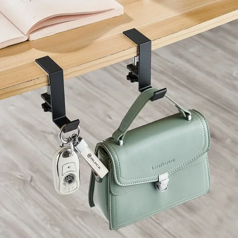 

1pc Adjustable Desk Edge Hook Gaming Headset Desk Hanger Backpack Storage Hanging Hook Holder Punch-free Home Office Organizer