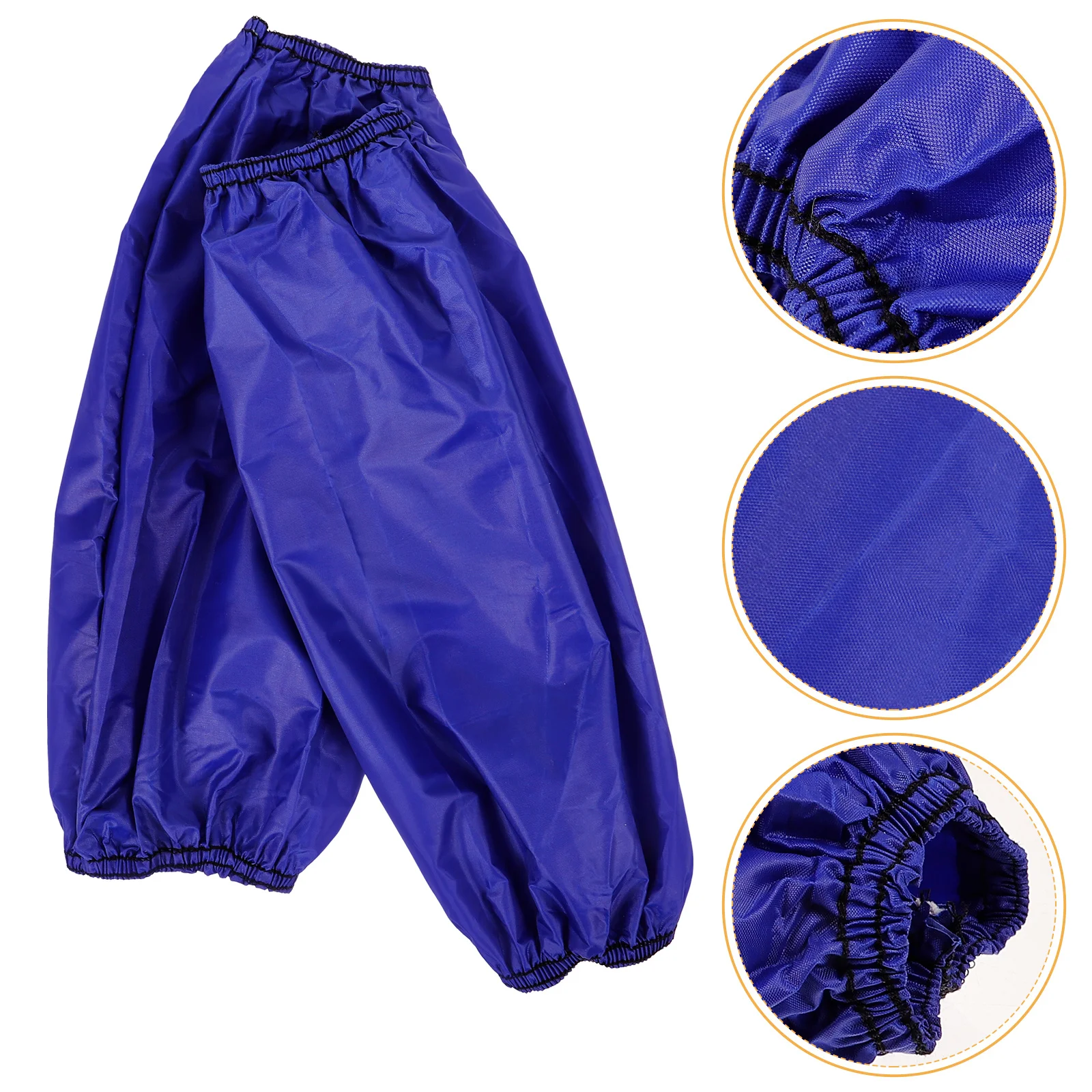1Pair Waterproof PVC Oilproof Kitchen Arm Sleeves Covers Oversleeves Durable Elastic Comfortable Cleaning Blue
