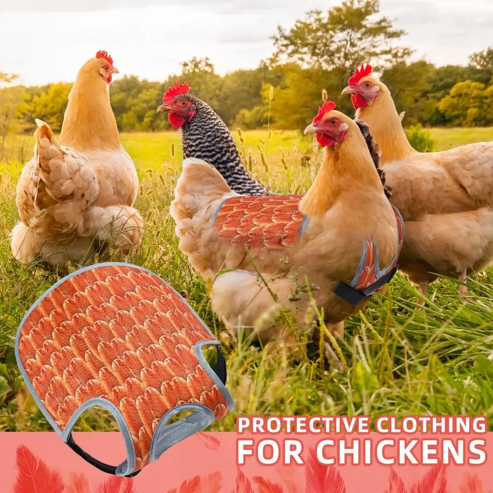 Breathable Chicken Saddles for Hens Feathers Regrow with Adjustable Strap Back Protector Lightweight Waterproof