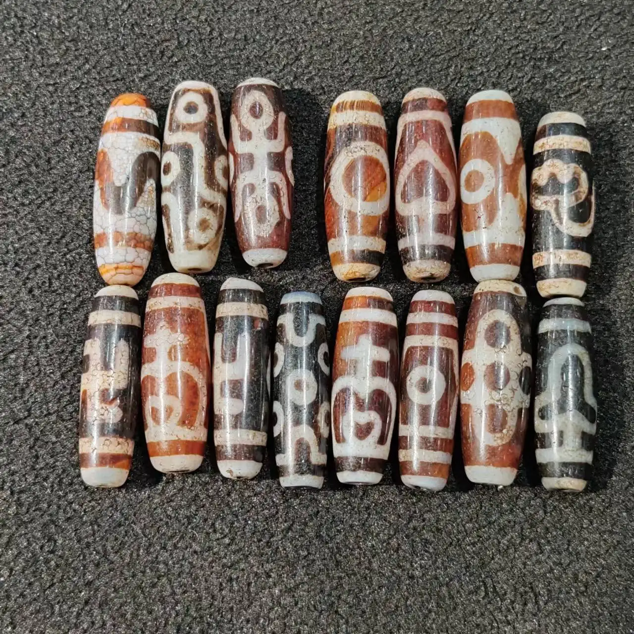 

10Pcs Special Offer: Tibetan Ethnic Style Old Materials Permeating Weathered Agate Beads Necklace Pendant Diy Accessories Dzi