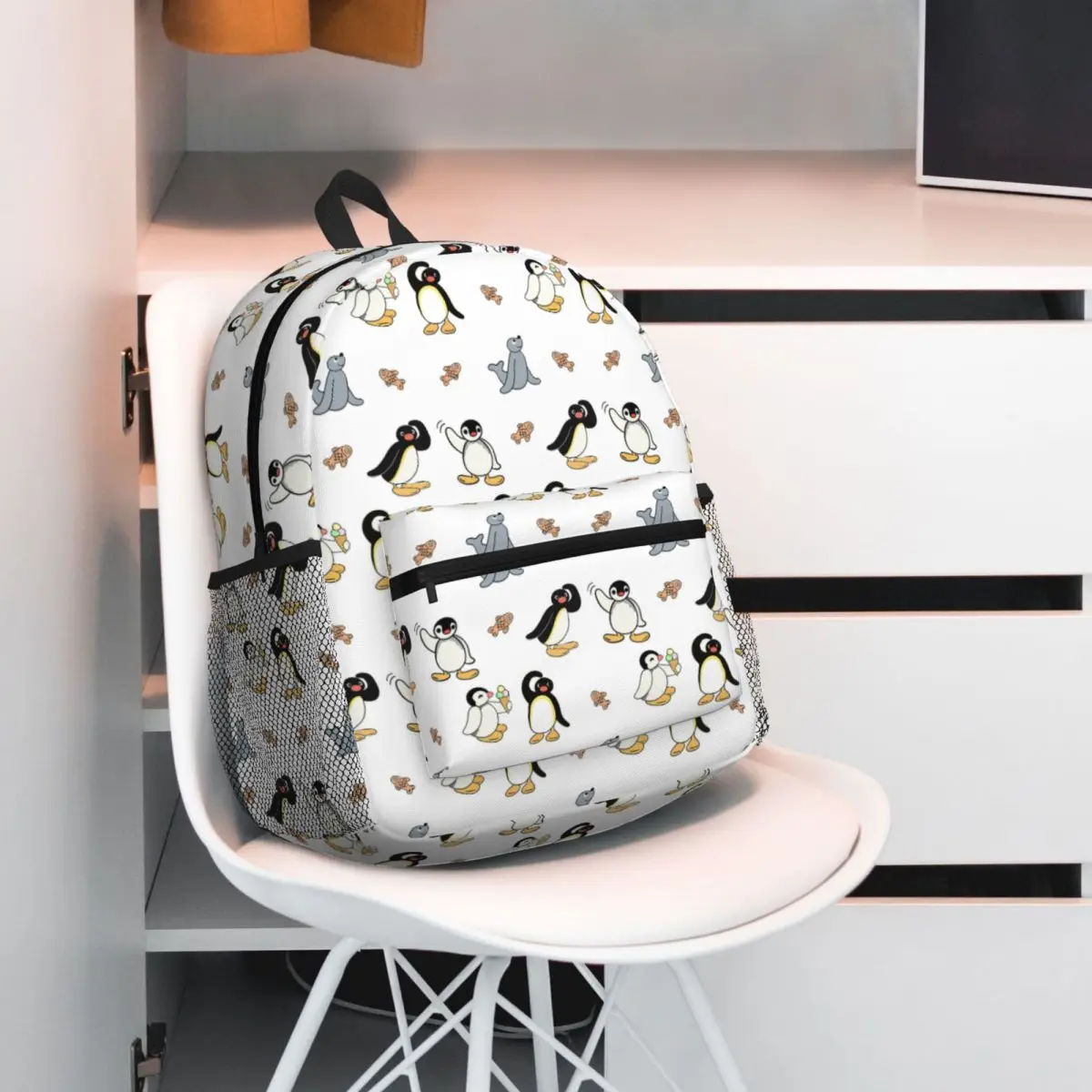 

Студенческий рюкзак Noot Pingu And Friends, школьная сумка, походный дорожный рюкзак для мальчиков и девочек, модная сумка для книг, сумки на плечо