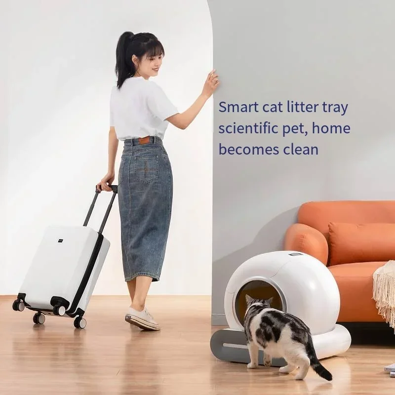 2026 New Smart Cat Litter Box Automatic Self-Cleaning Closed Pet Toilet APP Control  Cat Litter Box Self Cleaning Litter Box