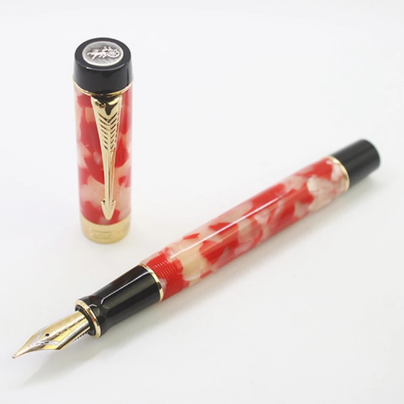 Jinhao 100 Centennial Resin Gold Arrow Clip Fountain Pen F 0.5mm Nib office business Christmas gifts School Supplies Stationery