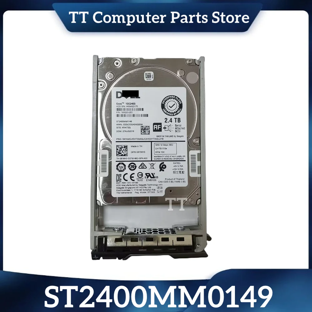 

TT For Dell 8YWH3 For Seagate ST2400MM0149 2.4TB SAS 12G 10K 2.5 Server Hard Disk Fast Ship