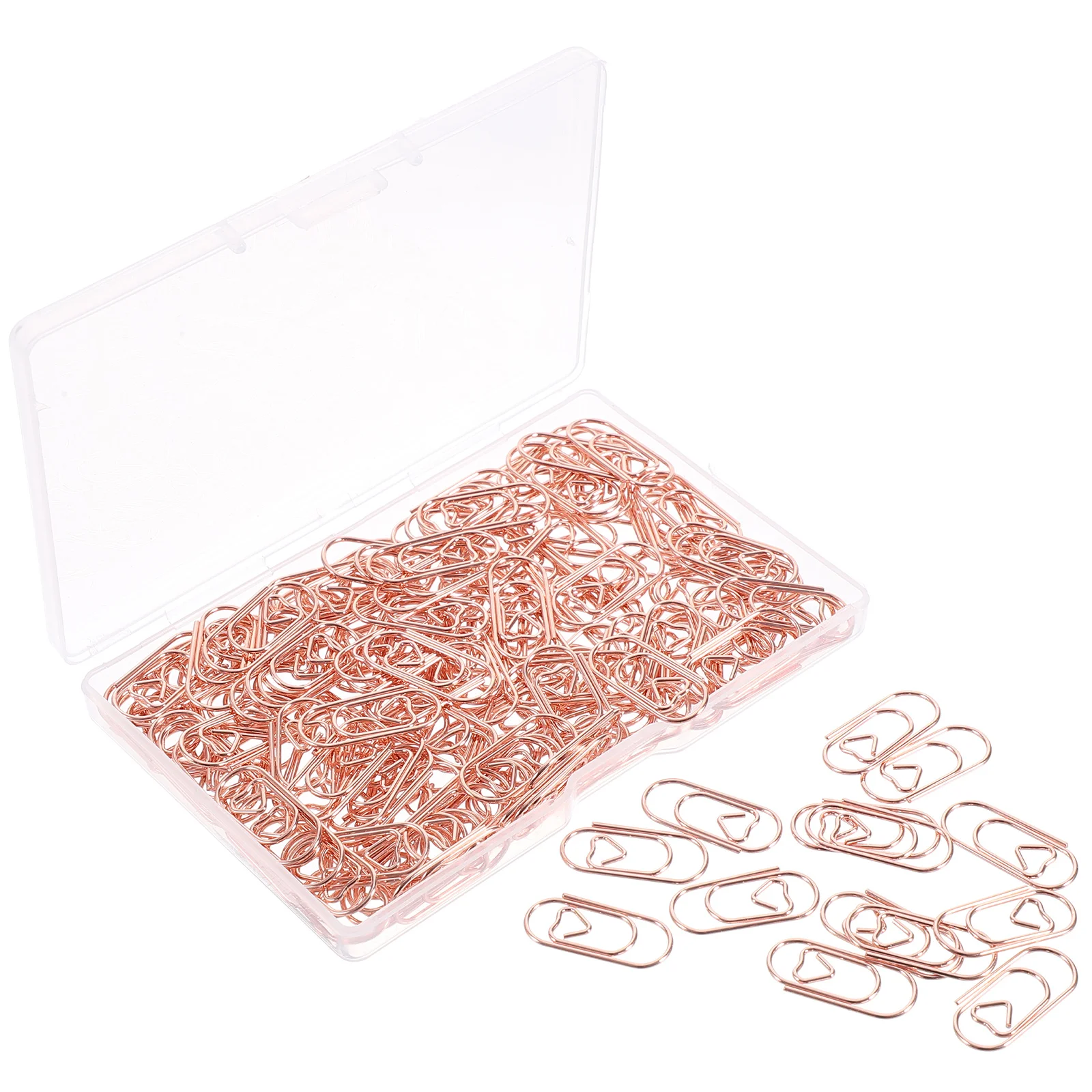 150 Pcs Love Paper Clip Clips for Paperwork Tiny Office Supplies Metal Paperclip Cool Clamp Cute