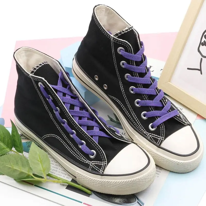 1 Pair Flat Shoelaces for Sneakers Ink Splash Print Flat Shoelaces Colored Athletic 0.8cm Width for Casual Sneakers and Shoes
