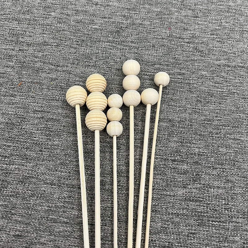 6Pcs Wood Ball Reed Diffuser Sticks Set - For Home Fragrance Oil Aromatherapy, DIY Home Decoration