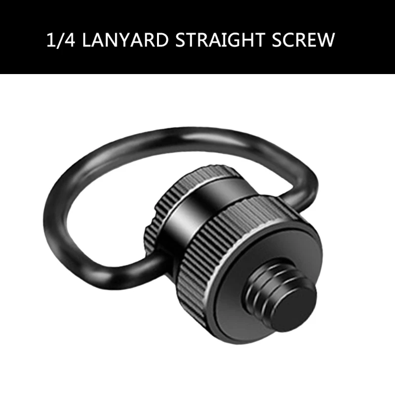 Sekrup Sling Kamera 1/4 Inci Profesional, Sekrup Cincin D, Dudukan Berengsel Sekrup