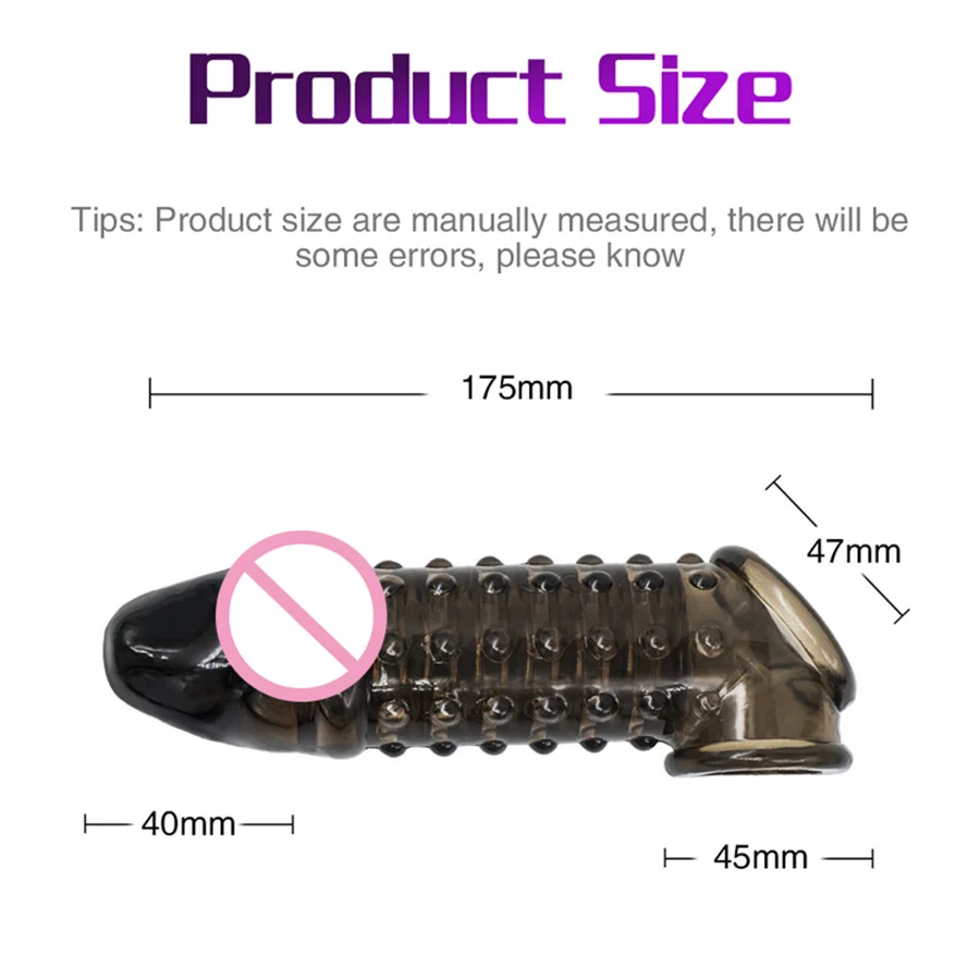 Reusable Penis Sleeve Scrotum Testis Bondage Cock Sleeve Glans Cover Delay Ejaculation Cock Rings Penis Condoms Sex Toys For Men