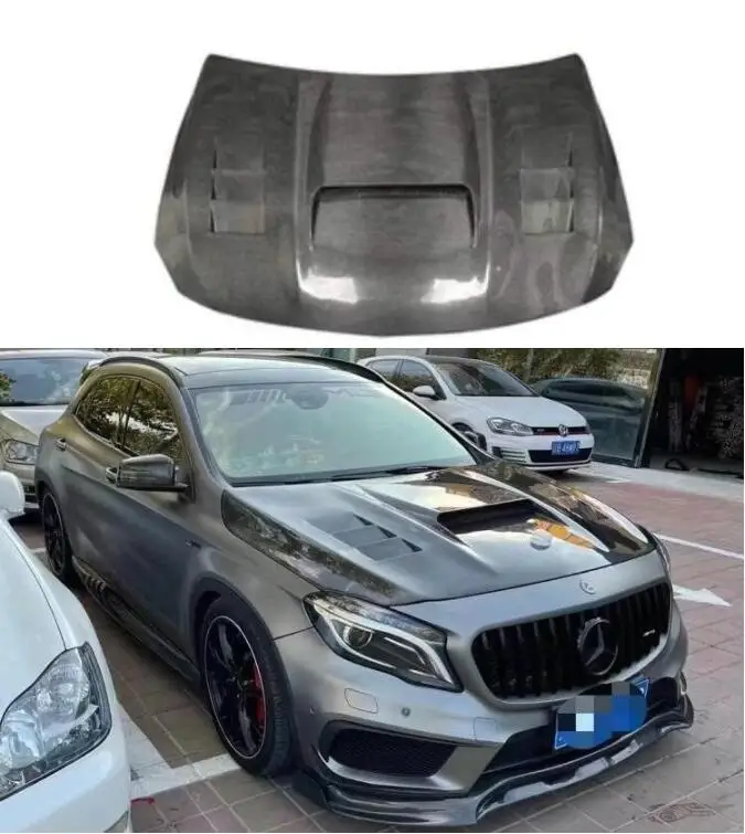 

Real Carbon Fiber Car Front Bumper Bonnet Engine Hood Vent Cover For Mercedes-Benz X156 GLA200 260 GLA45 AMG 2013-2019