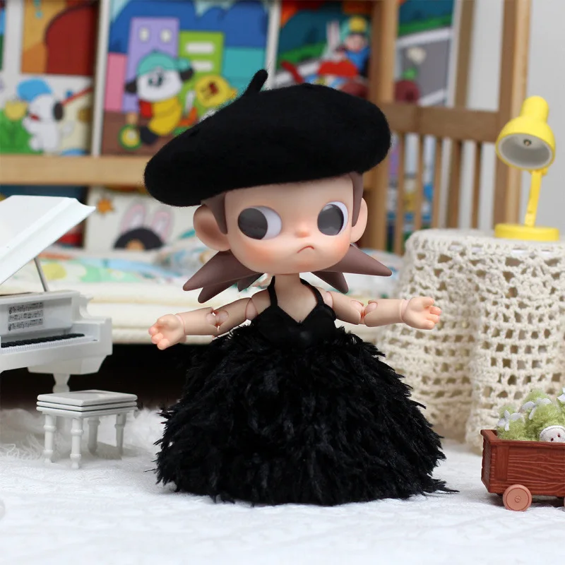 Only clothes no dolls for 20cm Ga Zi Jie's baby dress halter feather dress Zsiga action figure blythe/ob24/azone baby dress Gift