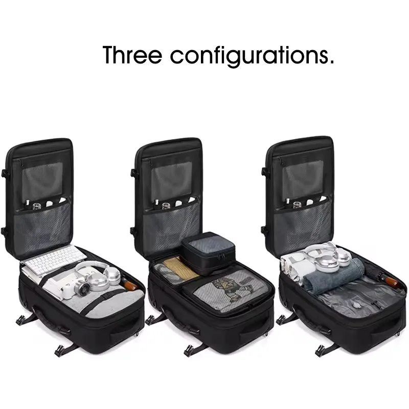 16" Multifunktions-Kompressionsrucksack Unsichtbarer Schlepper Business-Rucksack Große Kapazität Wasserdichte Reisetasche Koffer Luftpumpe
