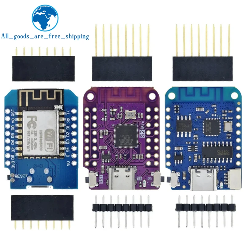 TZT WeMos D1 Mini Pro V3.0 NodeMcu 4 Мб/16 Мб байт Lua WIFI Интернет вещей макетная плата на основе ESP8266 CH340G Nodemcu V2