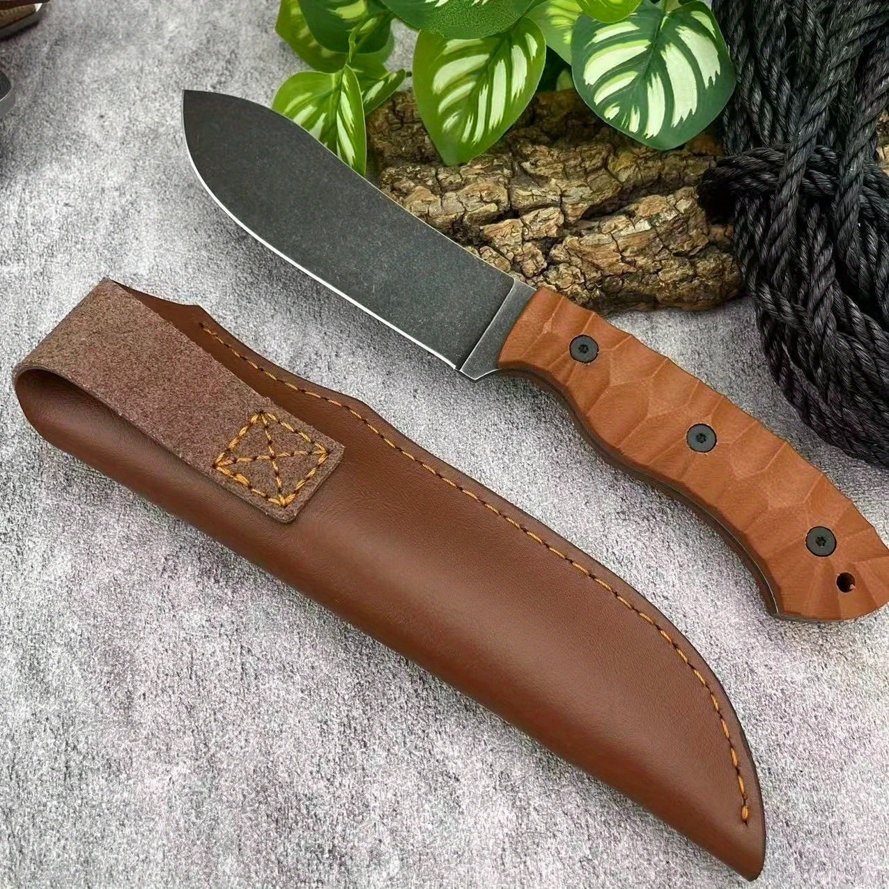 

Outdoor Camping Fishing Utility Straight Knife Portable Wilderness Adventure Survival Pocket Knife Camping Essentials EDC Knife