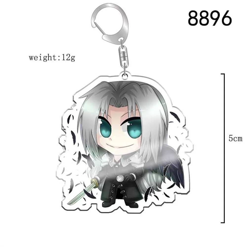 6cm Hot Anime Final Fantasy Keychain Kagura Nana Inugami Korone Shirakami Fubuki Cosplay Anime Figures Key Chain Gift